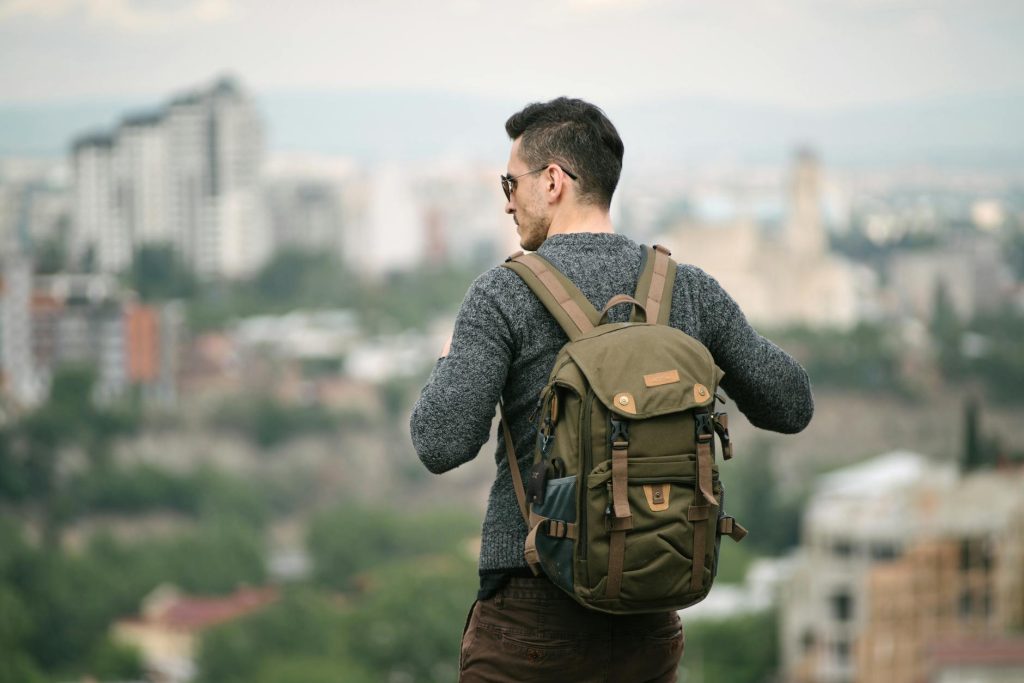 solo travel backpack airport