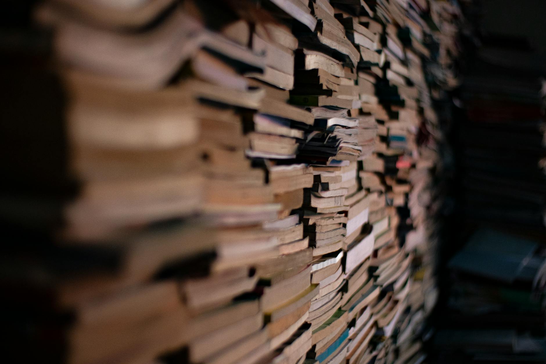 books library reading stack