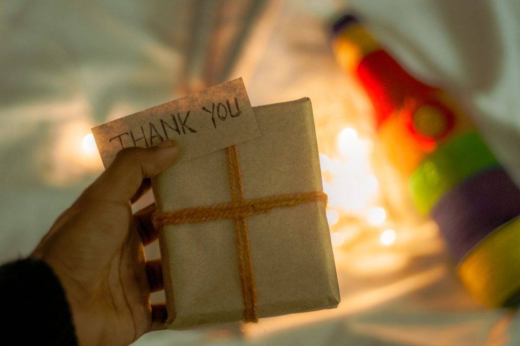 gratitude thank journal hand