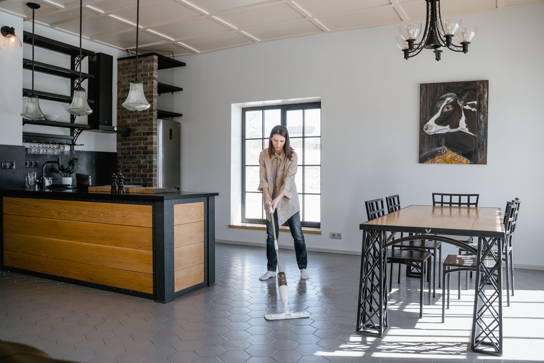 deep cleaning house mop