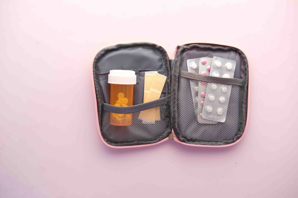 first aid kit pills medicine box