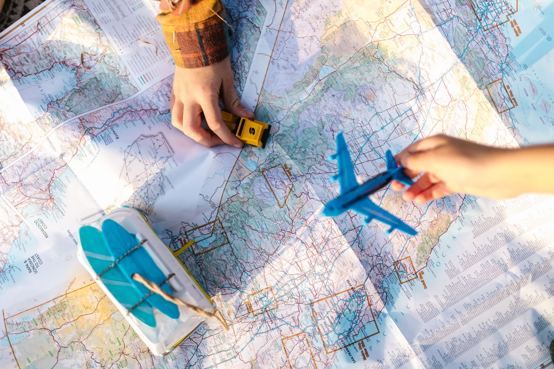 family vacation planning map