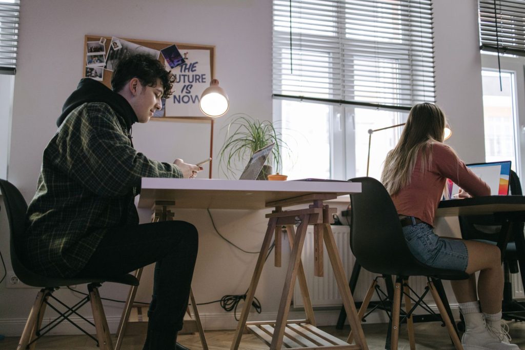 home office two desks remote work