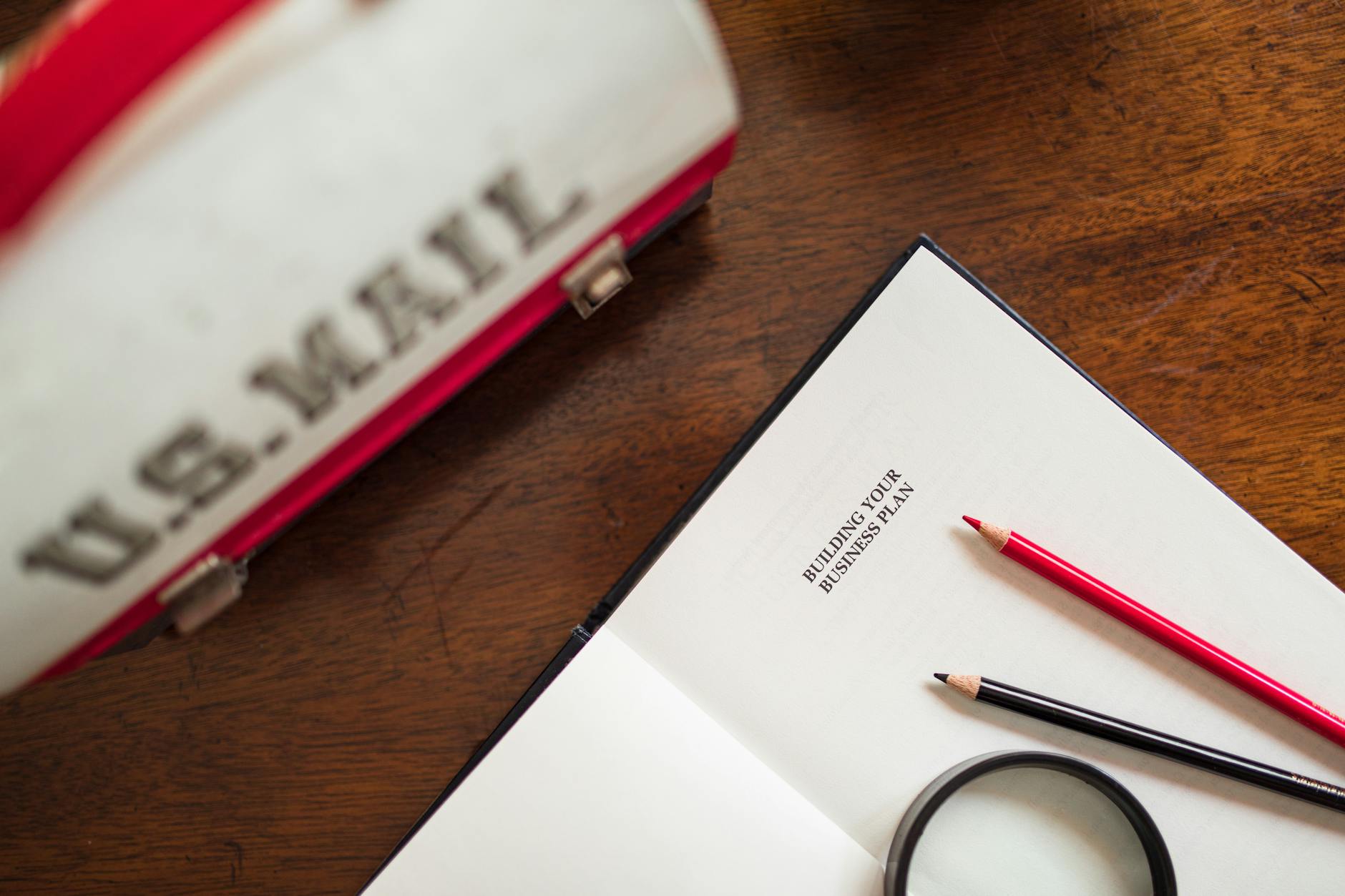business plan writing notebook