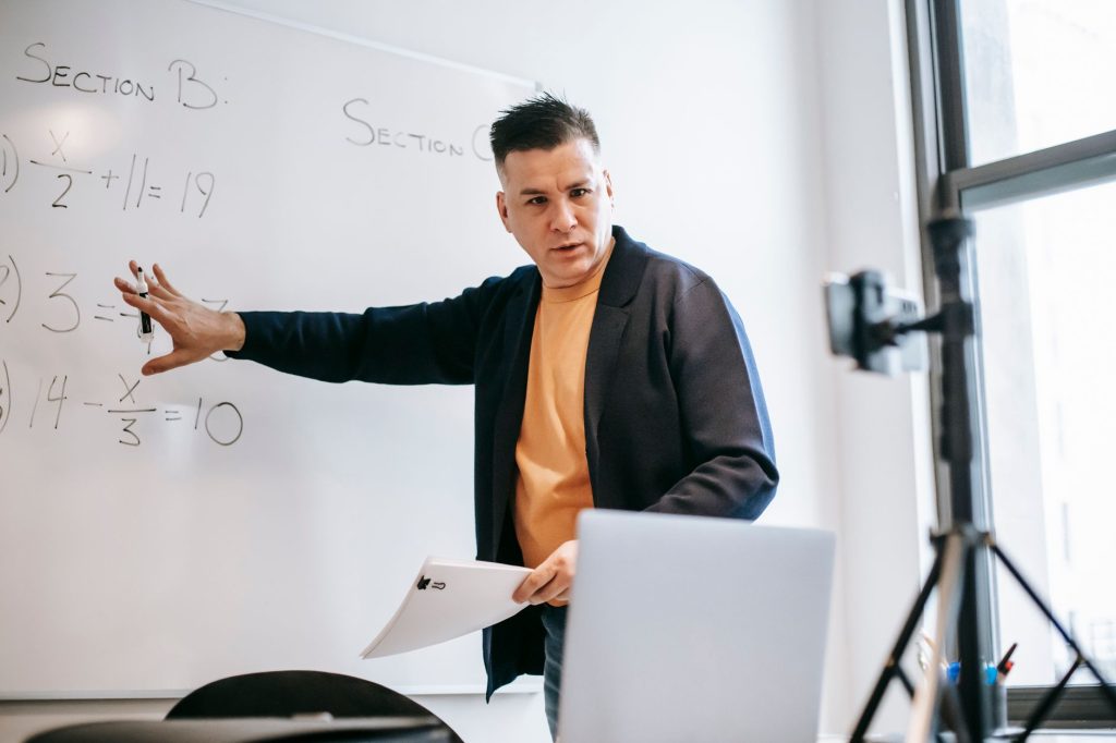 online course laptop teaching