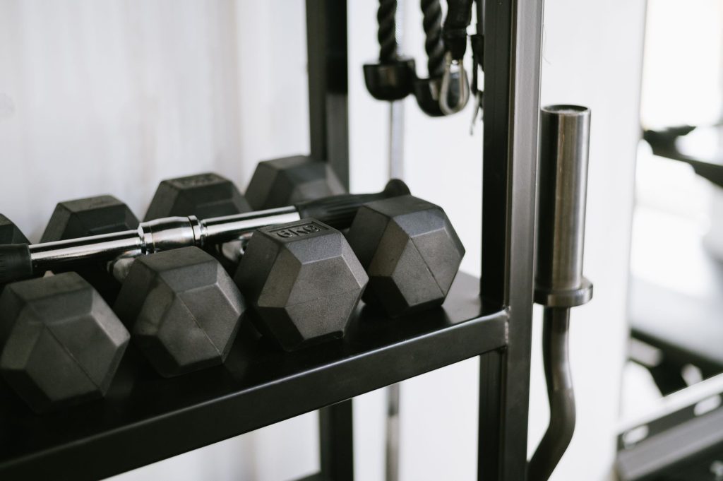 home gym equipment dumbbells