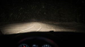 snow driving winter road