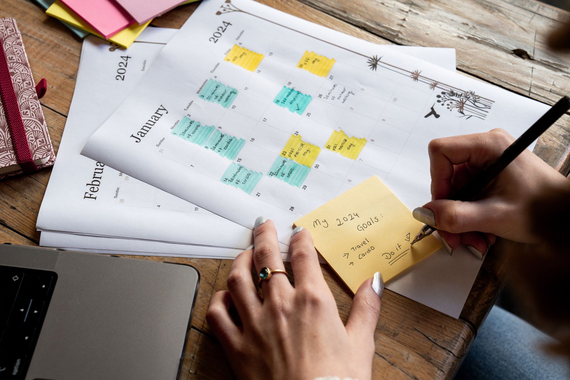 year planning calendar goals