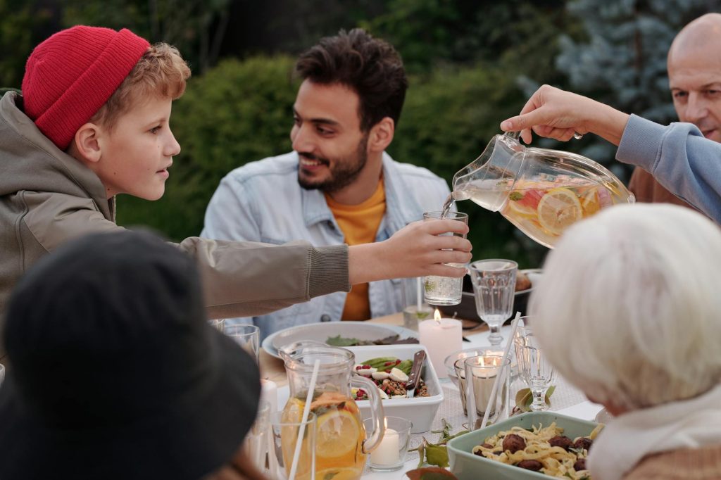 sunday family lunch table