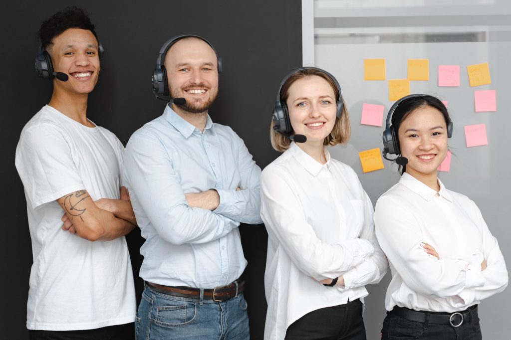 customer support team headset