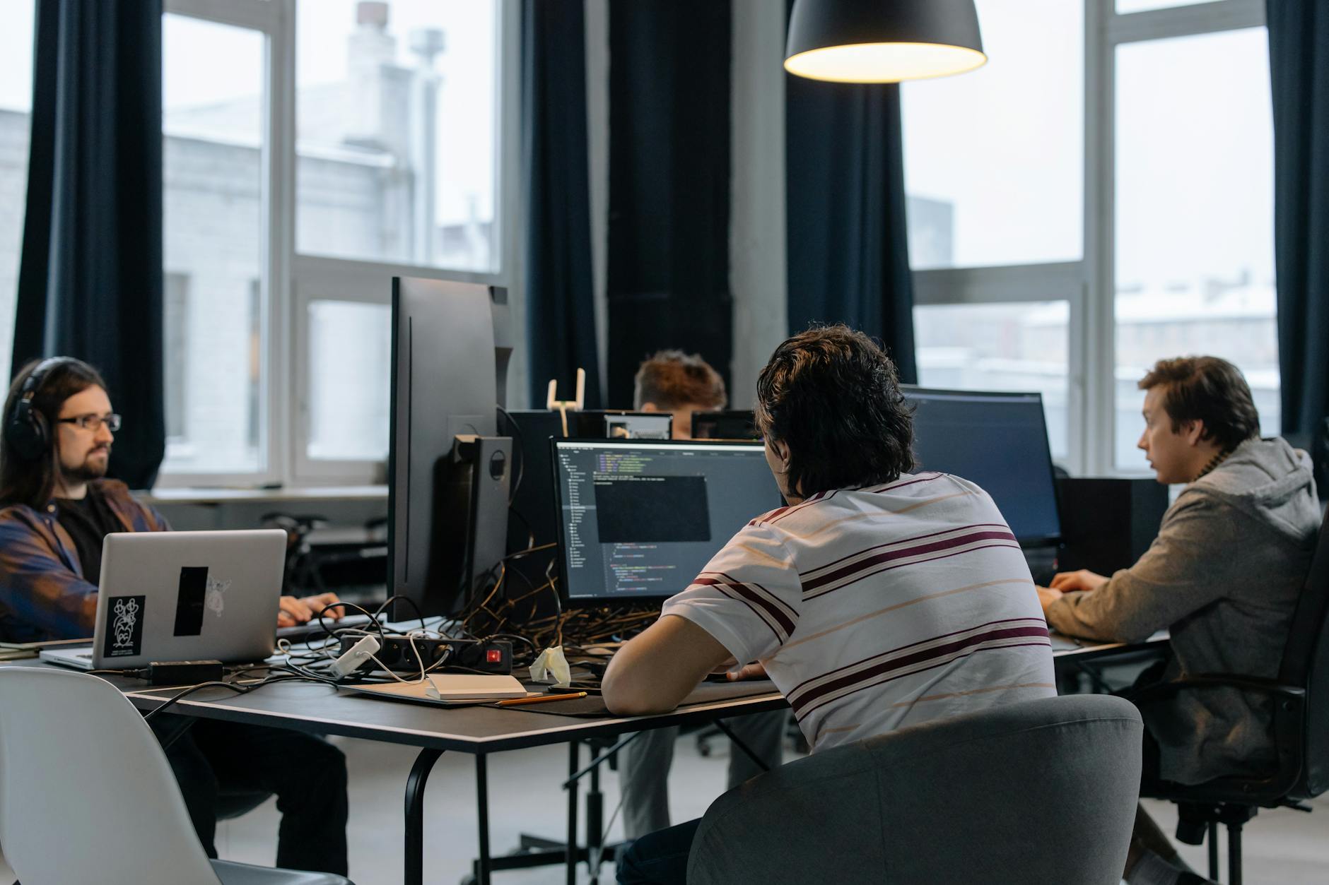 developers team coding office