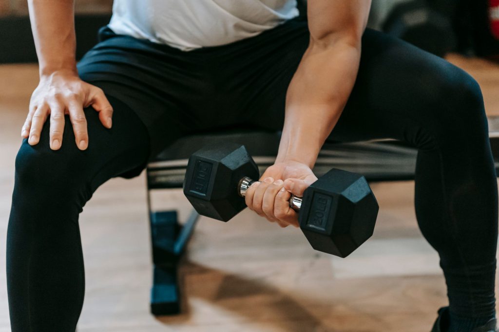 arms workout dumbbells gym