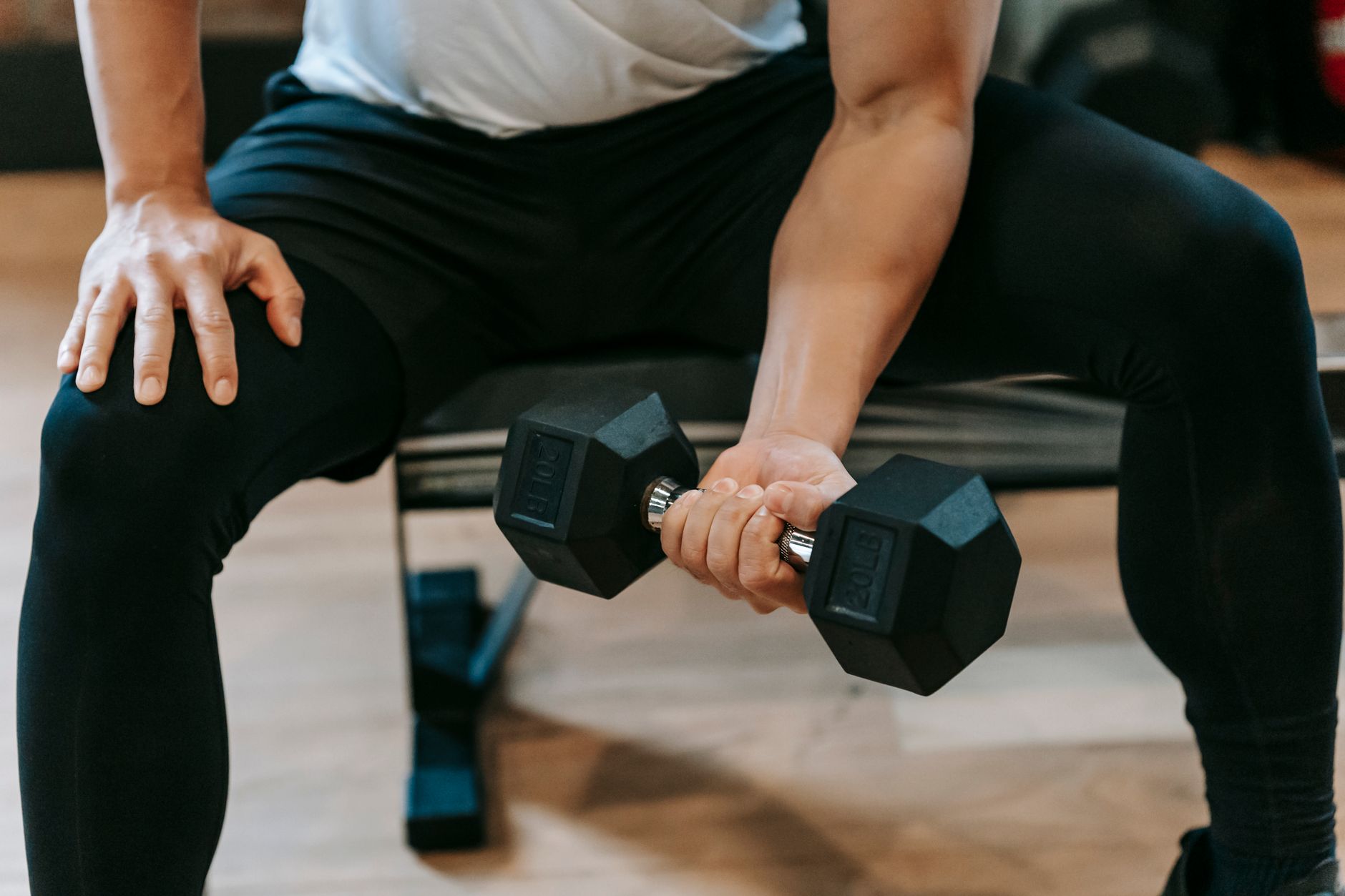 arms workout dumbbells gym