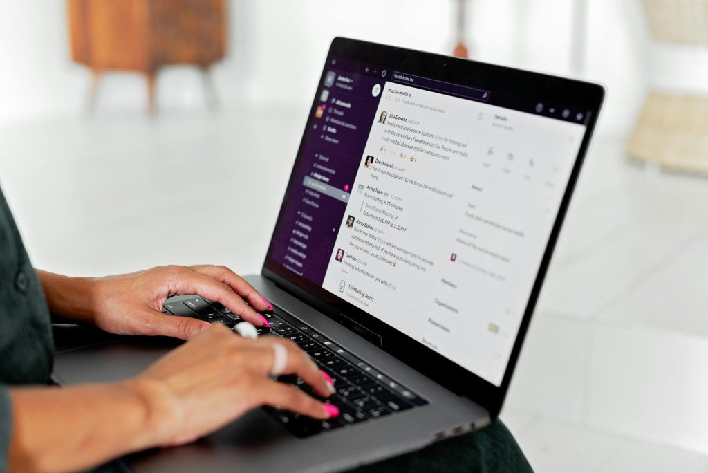 slack async team communication