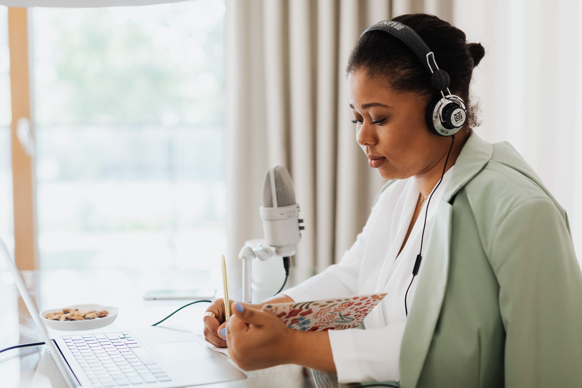 spotify podcast education laptop