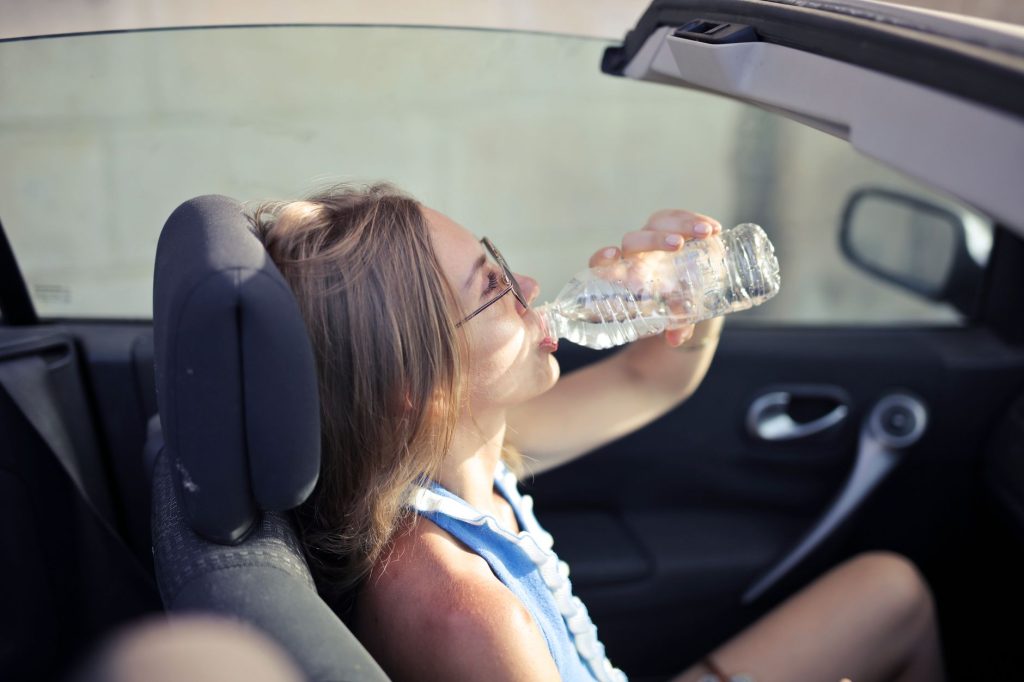 sunny car interior heat